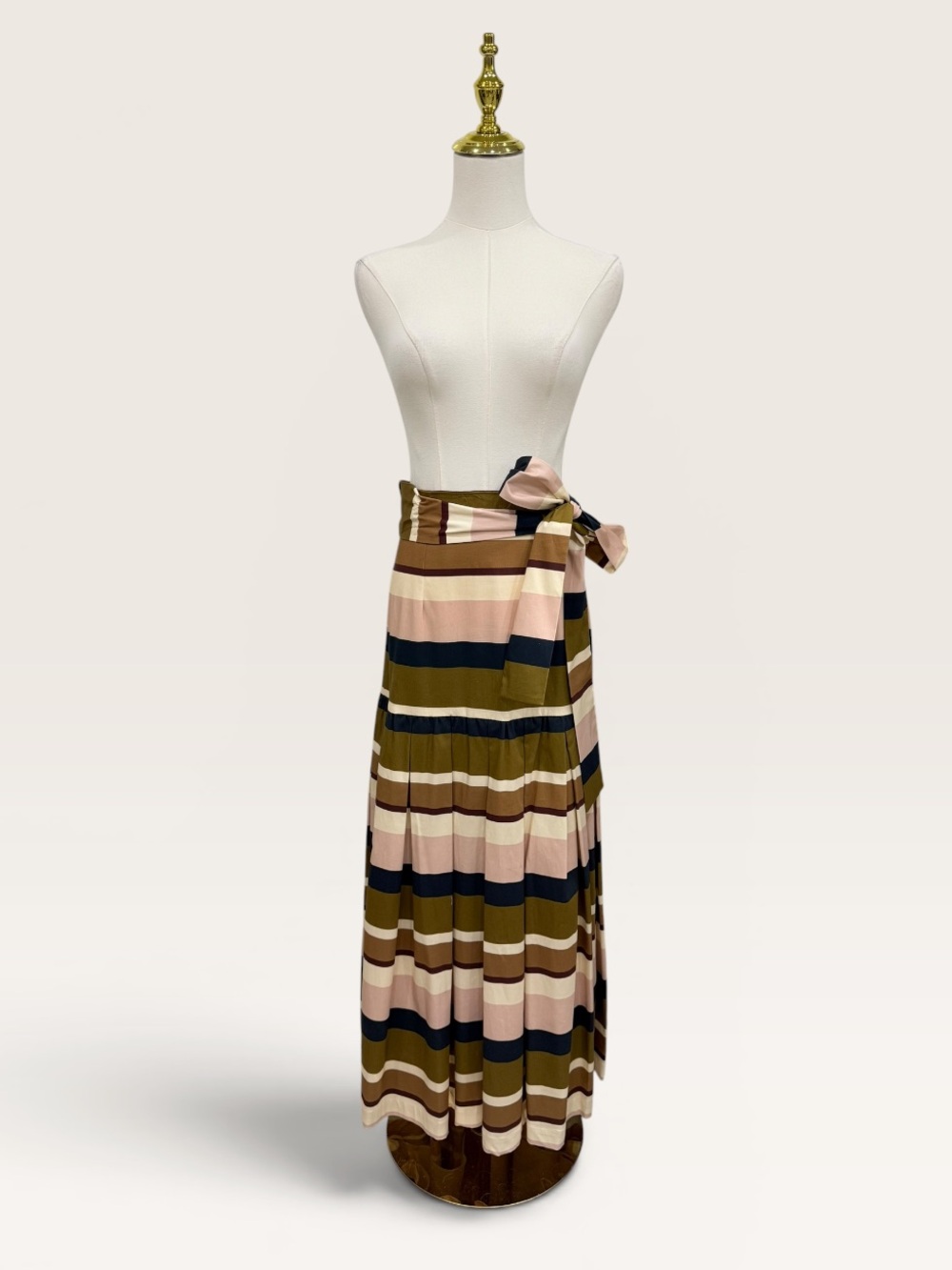 Antonio Melani x Style Bungalow The Town Sateen Stripe A Line Midi Skirt NWT - Picture 3 of 16
